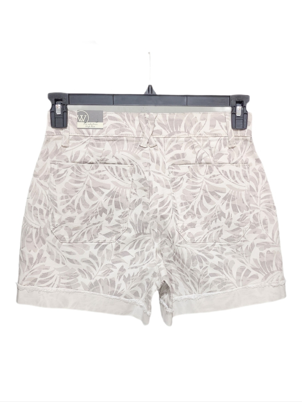 Wit & Wisdom Leaf Print Pacth Pockets 4.5" Twill Shorts High Rise Ab Solution 4 - Picture 8 of 9